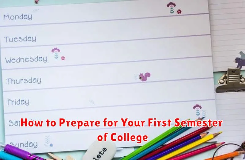 How to Prepare for Your First Semester of College