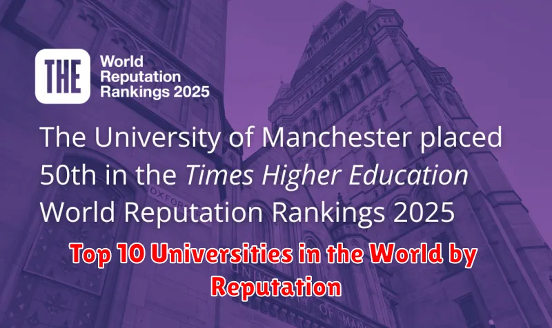 Top 10 Universities in the World by Reputation
